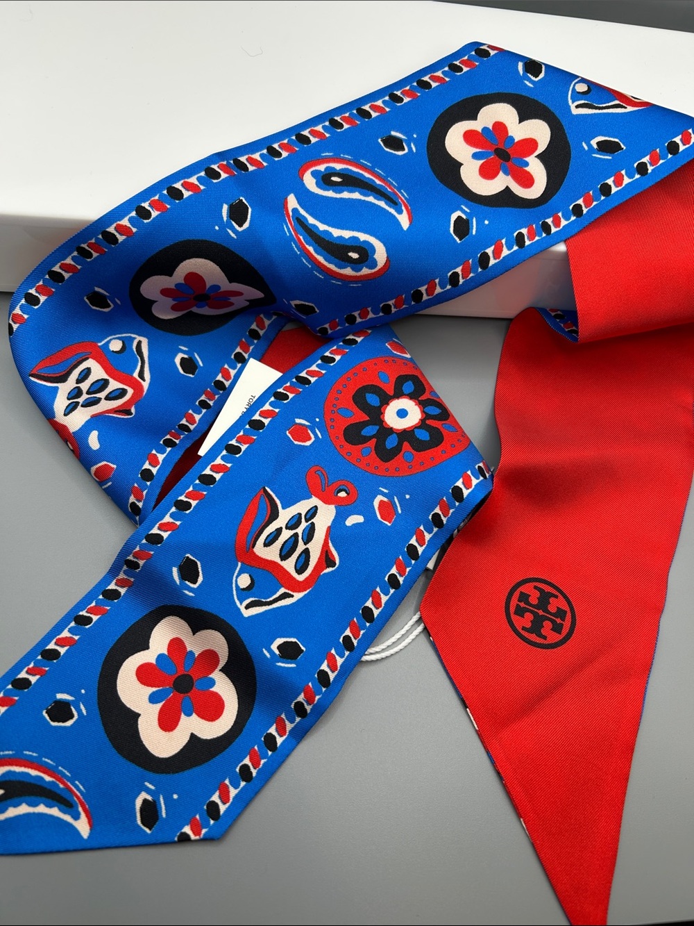 Tory Burch Pisces Dream Silk Ribbon Tie